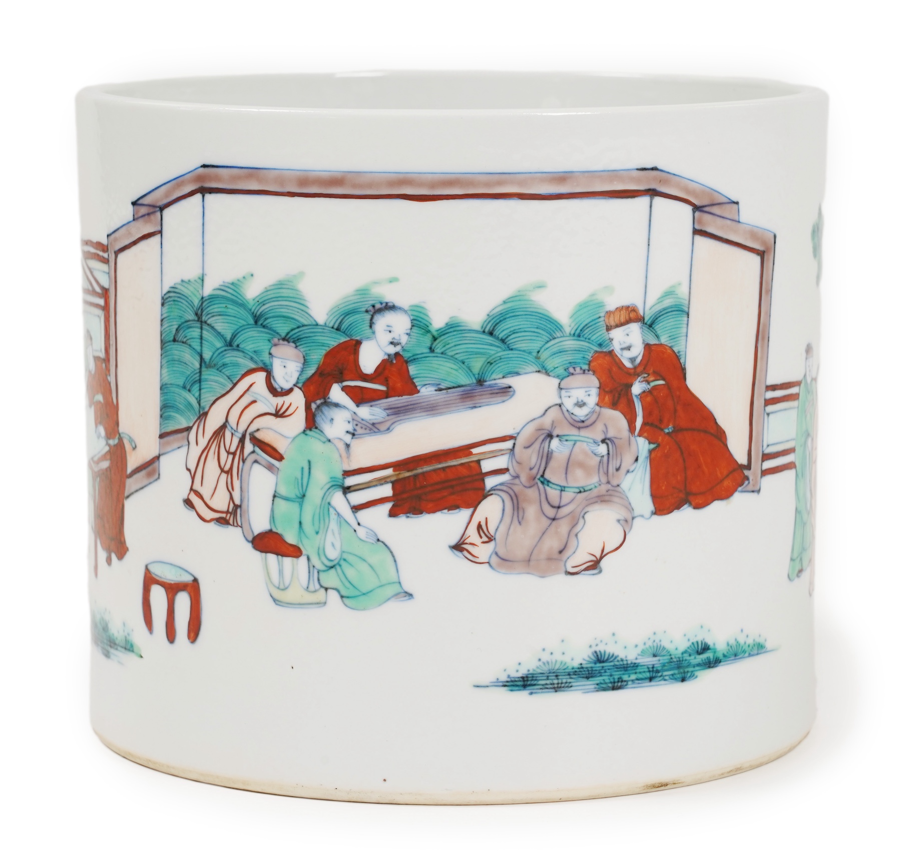 A Chinese doucai ‘scholars’ brushpot
